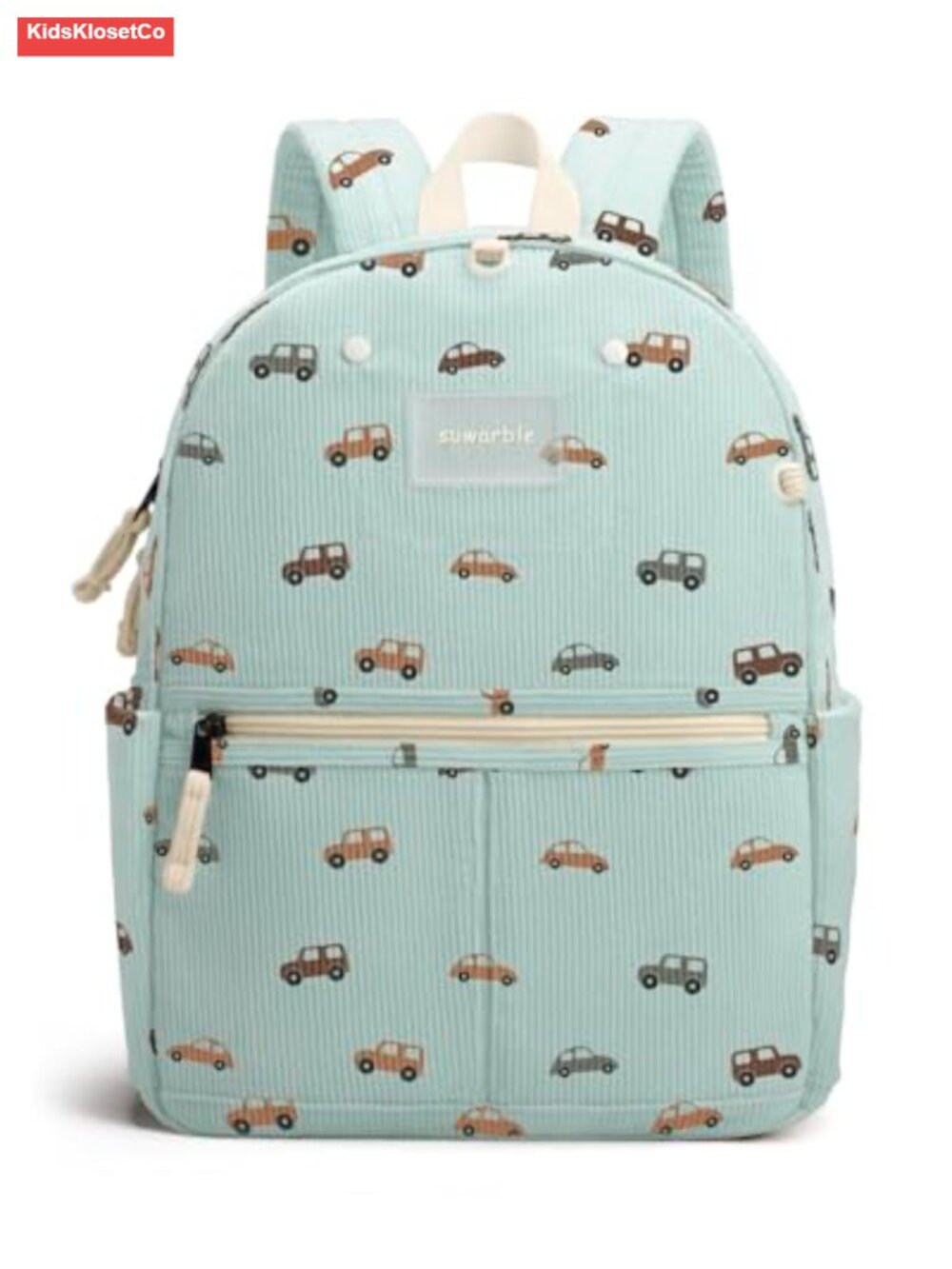 Kids Corduroy Backpack for Boys Girls Elementary School Bookbag Shoulder Strap